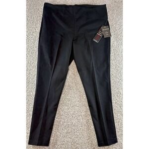 Zac & Rachel Dress Pants Womens 1X Black Pull On Stretch Tummy Control BRAND NEW